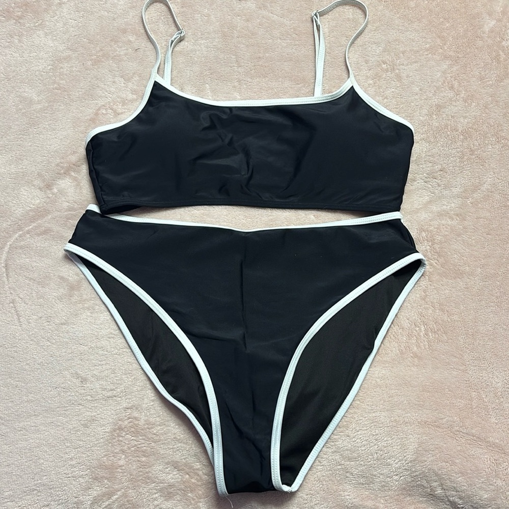 Black and white bikini
